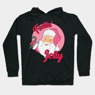 Feelin' Jolly Vintage Santa Claus Christmas Hoodie